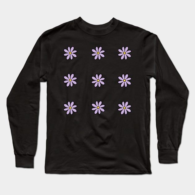 Purple flower set Long Sleeve T-Shirt by Nikamii